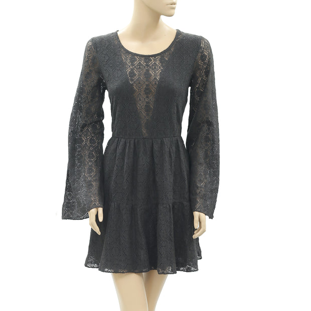 Ecote Urban Outfitters Jessa Floral Lace Mini Dress M