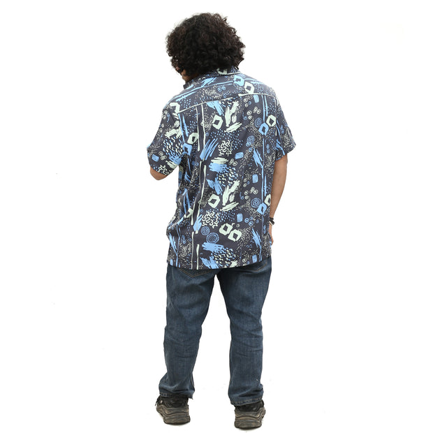 ASOS DESIGN Men's Revere Inspired Print Shirt XL