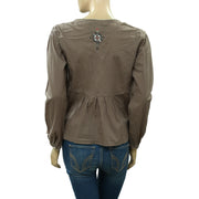 Odd Molly Anthropologie Find Me In The Outskirts Of Prudence Blouse Top S