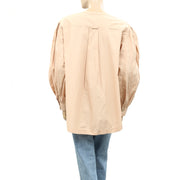 Ulla Johnson Nude Button Down Blouse Top L