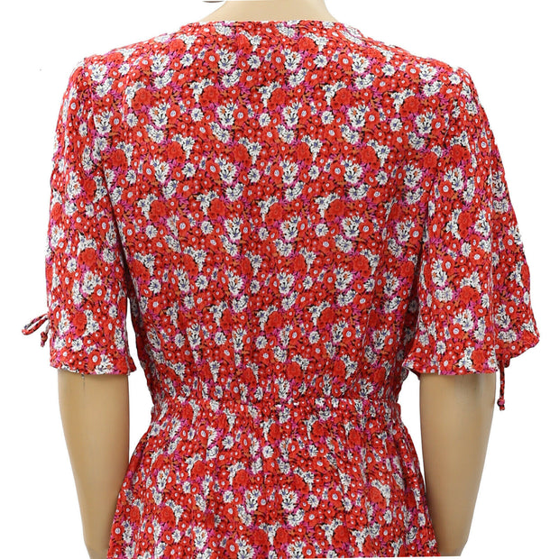 Urban Outfitters Crinkled Floral Romper Dress M