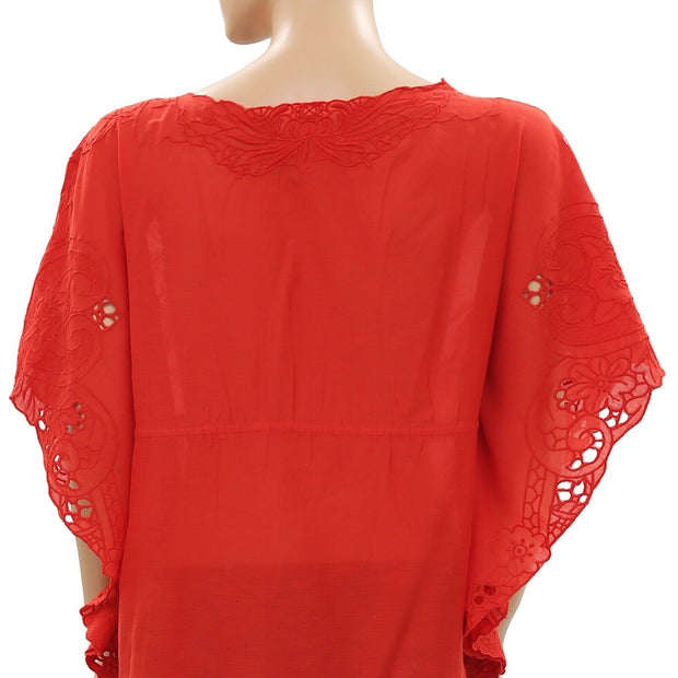 Pedro Del Hierro Adella Paris Embroidered Blouse Top M