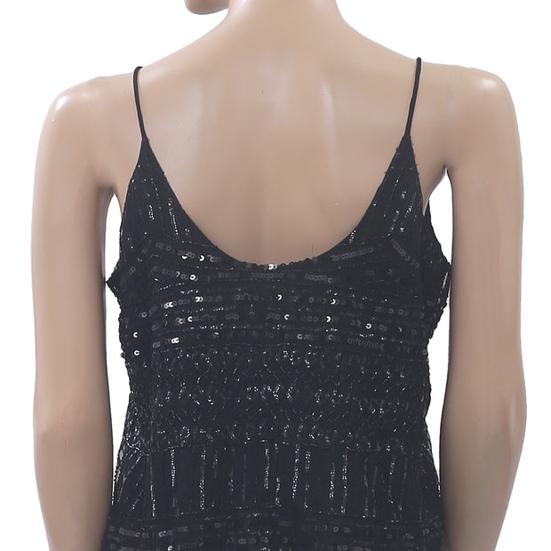 Asos Bead & Sequin Embellished Camisole Blouse Top S-P