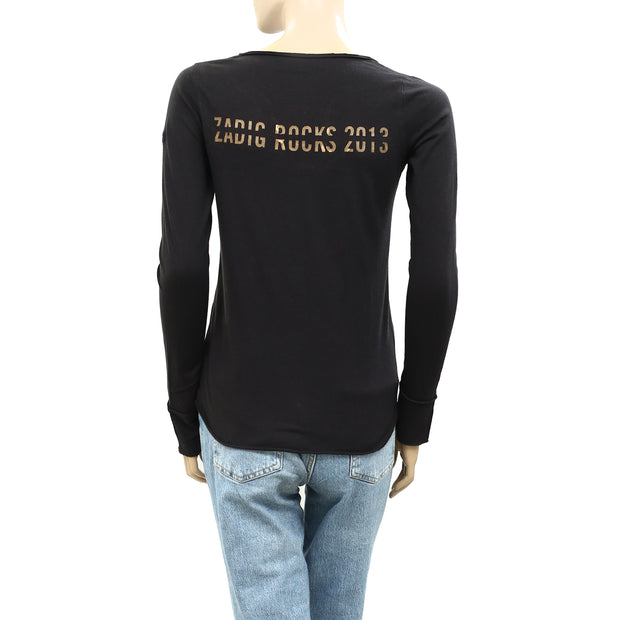 Zadig & Voltaire Zadig Rock Printed T- Shirt Tunic Top