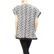 Ecote Urban Outfitters Quilted Woven Kimono Jacket Top FS