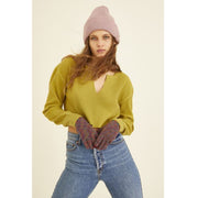 BDG Urban Outfitters Corey Notched Thermal Cropped Top XS