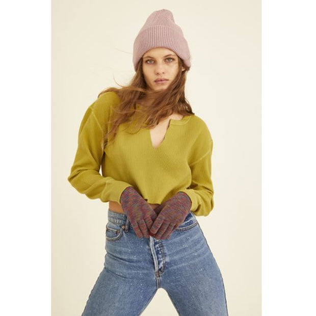 BDG Urban Outfitters Corey Notched Thermal Cropped Top XS