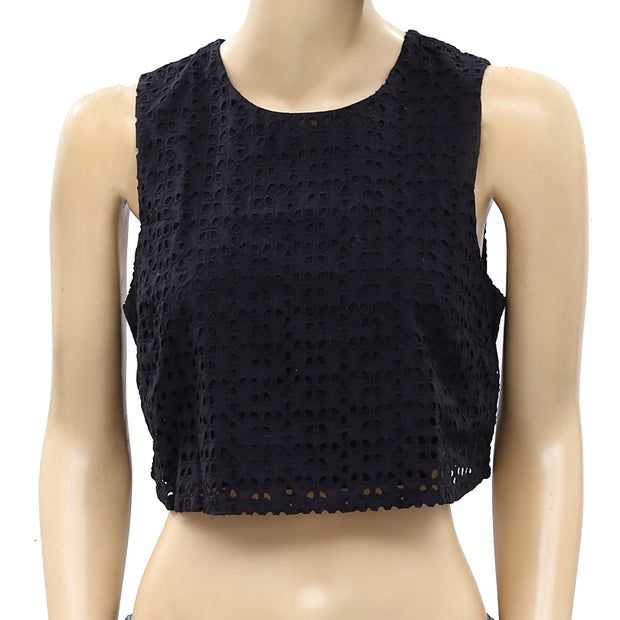Cooperative Urban Outfitters Marsha Eyelet Crop Top S 4