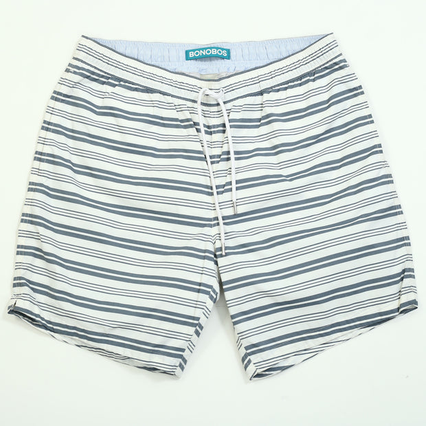 Bonobos Riviera Recycled Swim Trunks Striped Print Shorts M