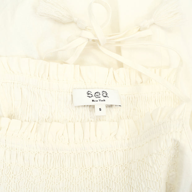 Sea New York Willa Smocked Maxi Long Dress S