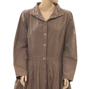 Ewa I Walla Peasant Lagenlook Vintage Buttondown Coat Jacket Dress M