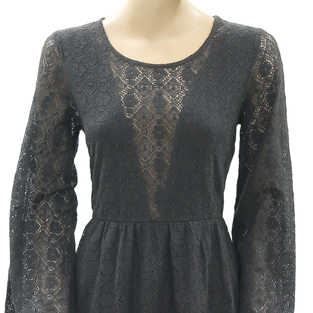 Ecote Urban Outfitters Jessa Floral Lace Mini Dress M