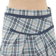 Free People Plaid & Check Printed Mini Skirt S