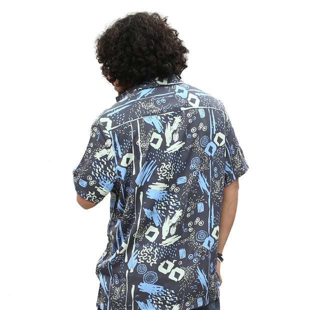 ASOS DESIGN Men's Revere Inspired Print Shirt XL