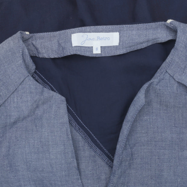 Joe Retro Quarter Blue Cotton Dress S