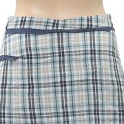 Free People Plaid & Check Printed Mini Skirt S