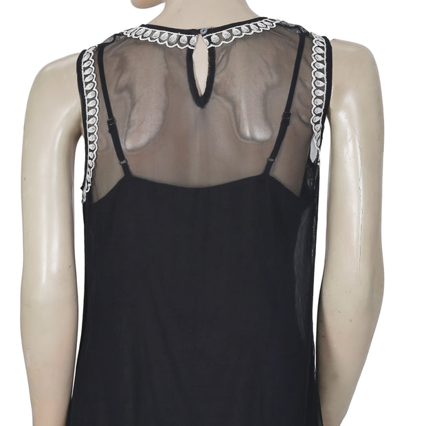 New Abercrombie & Fitch New York Embroidered Sleeveless Mini Dress S