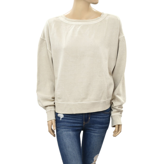Free People Cool Rider Pullover Top Sweatshirt L