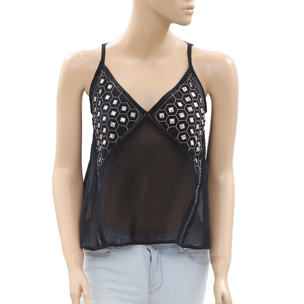 Ecote Urban Outfitters Mirror Embroidered Blouse Top S