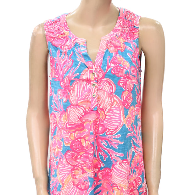 Lilly Pulitzer Essie 花卉印花背心迷你连衣裙