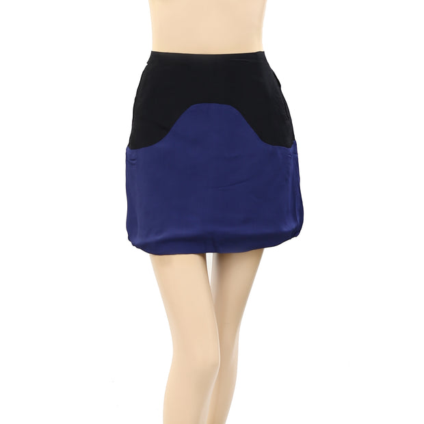 Velour Pencil Dip Dye Mini Skirt S