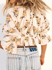 HappyXNature Kate Hudson Floral Printed Pop Cropped Top