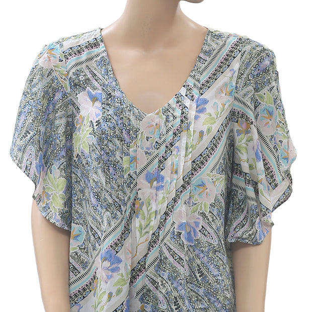 Maeve Anthropologie 飘逸玛雅印花衬衫上衣 S