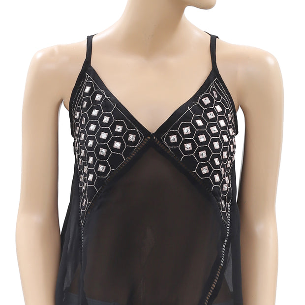 Ecote Urban Outfitters Mirror Embroidered Blouse Top S