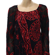 $350 Free People My Beloved Georgette Mini Dress