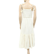 Sea New York Willa Smocked Pleated Cotton-Poplin Midi Dress XS