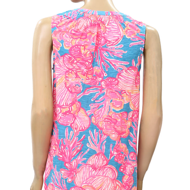 Lilly Pulitzer Essie 花卉印花背心迷你连衣裙