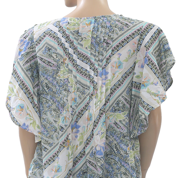 Maeve Anthropologie 飘逸玛雅印花衬衫上衣 S