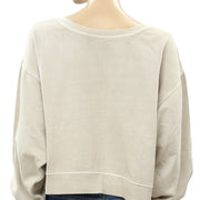 Free People Cool Rider Pullover Top Sweatshirt L