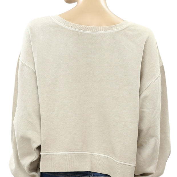 Free People Cool Rider Pullover Top Sweatshirt L