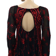 $350 Free People My Beloved Georgette Mini Dress