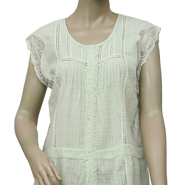 Free People Floral Pattern Lace Top S