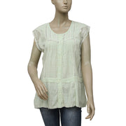 Free People Floral Pattern Lace Top S