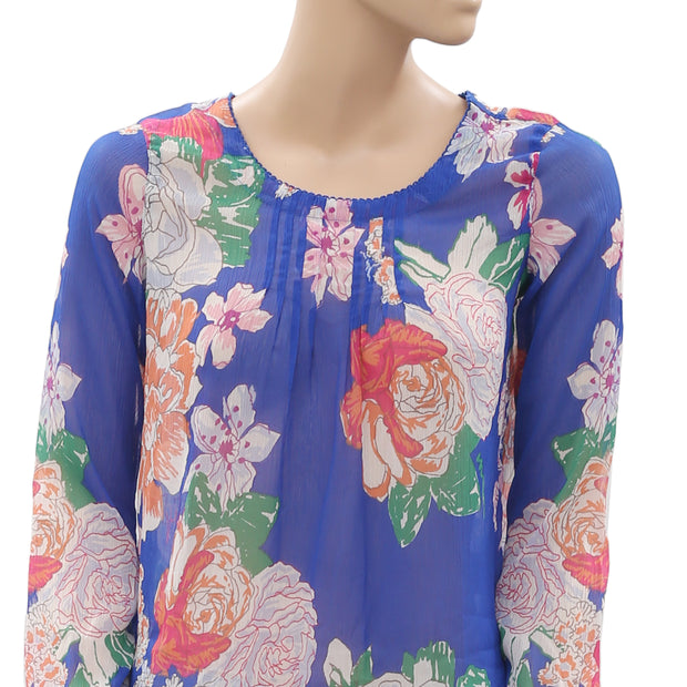 S Oliver Floral Printed Blouse Sheer Top S
