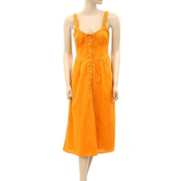 Urban Outfitters UO Azelia Button-Down Midi Dress