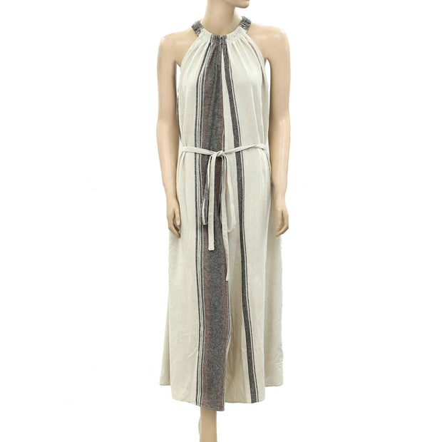 APIECE APART Isla Wide-Leg Striped Jumpsuit Dress S