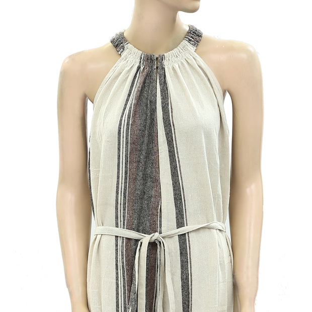 APIECE APART Isla Wide-Leg Striped Jumpsuit Dress S