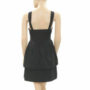 Design By Continuum Solid Tiered Mini Dress XS