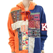 Kimchi Blue Urban Outfitters Campbell Patchwork Hoodie Sweatshirt Top