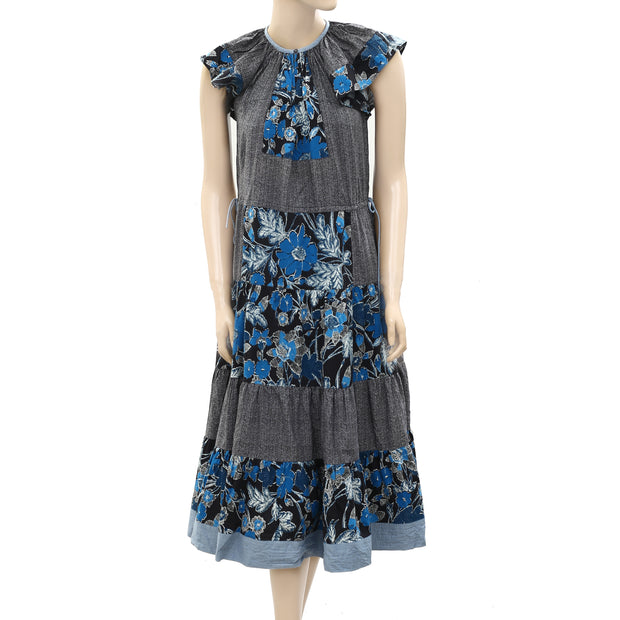 Ulla Johnson Floral Printed Midi Dress XS