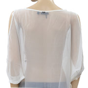 Dex Floral Embroidered Kimono Tunic Top XS