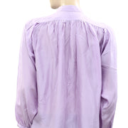 Apiece Apart Purple Silk Blouse Top S