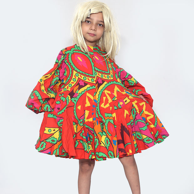 Rhode Resort Kids Girl Printed Flared Mini Dress 6 years