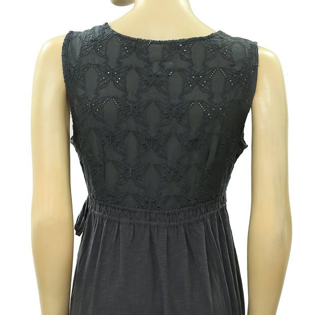 Odd Molly Anthropologie Eyelet Embroidered Mini Wrap Dress XS