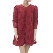 Zara Trafaluc Embroidered With Pom Pom Dress