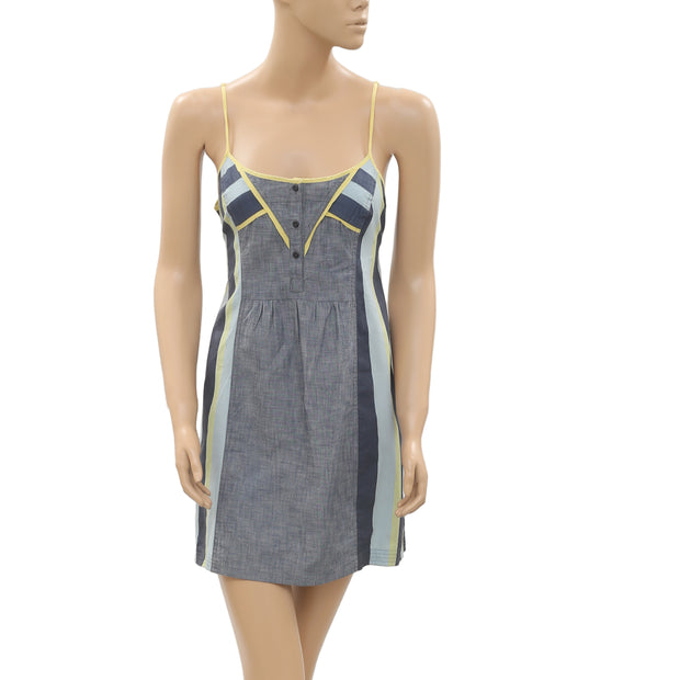 Staring at Stars Urban Outfitter Pop Bound Chambray Mini Dress XS